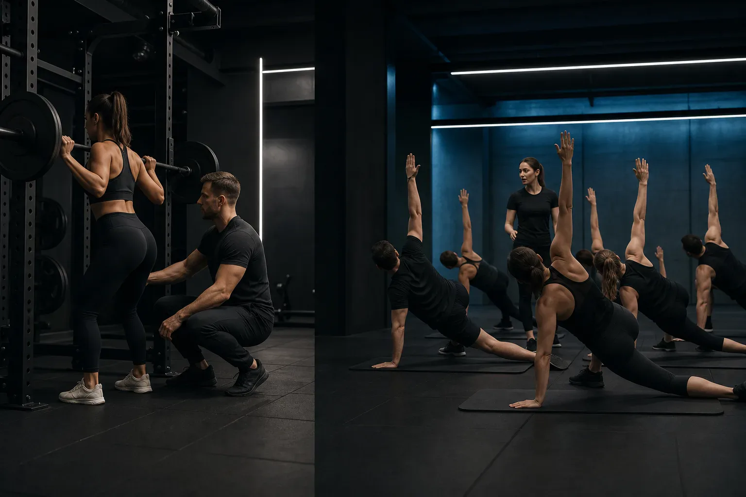 Trening indywidualny przy stojaku i zajęcia grupowe na matach - trener personalny czy instruktor fitness
