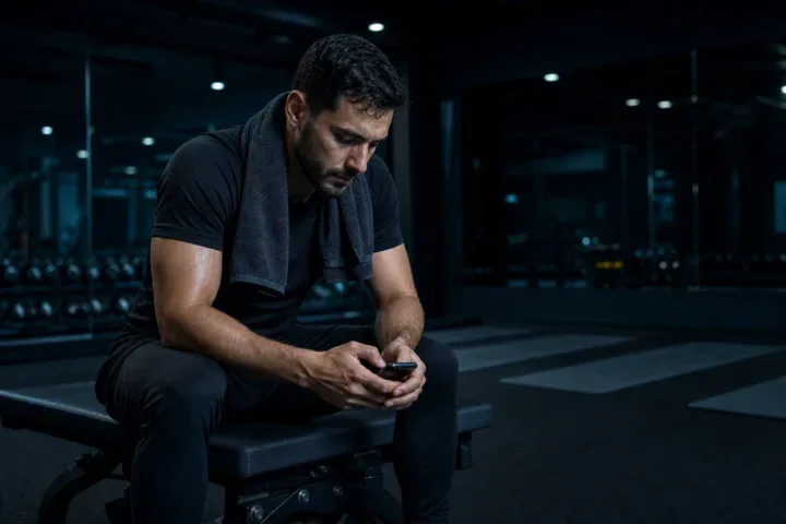 Instruktor fitness odpoczywa po zajęciach grupowych - ile zarabia instruktor fitness